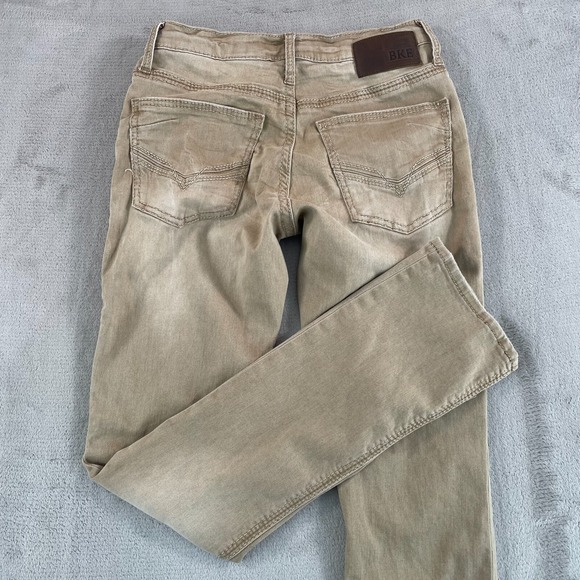 BKE Other - BKE Jake Straight Stretch Pants Men 28Rx32 Beige Bauer 3 Custom Fade Embroidered